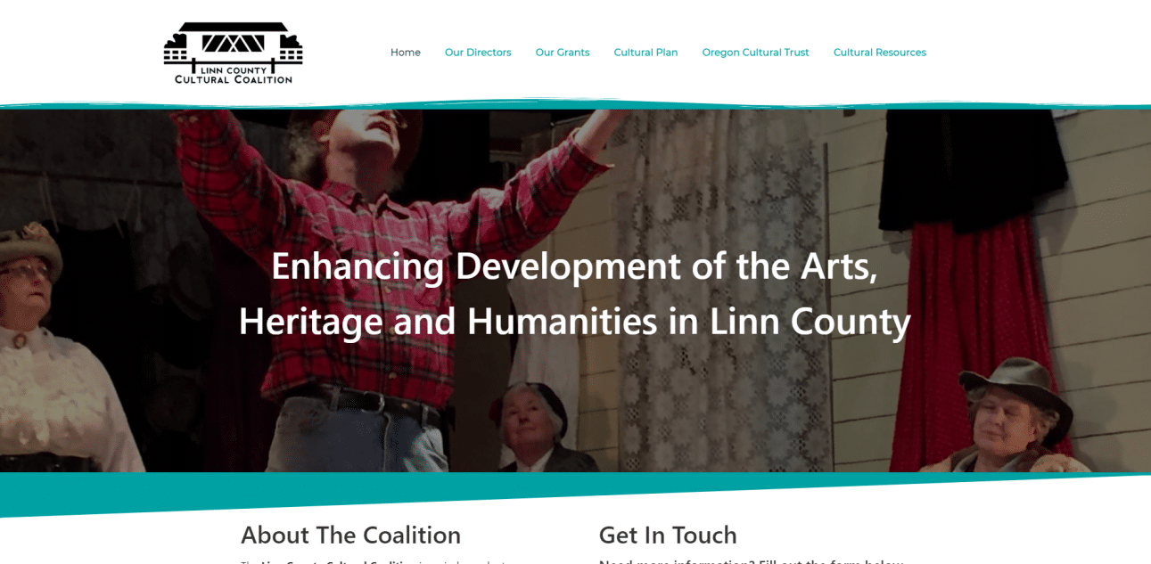 Linn Cultural website showcase displaying 1 Source Web's portfolio work for cultural organization web development